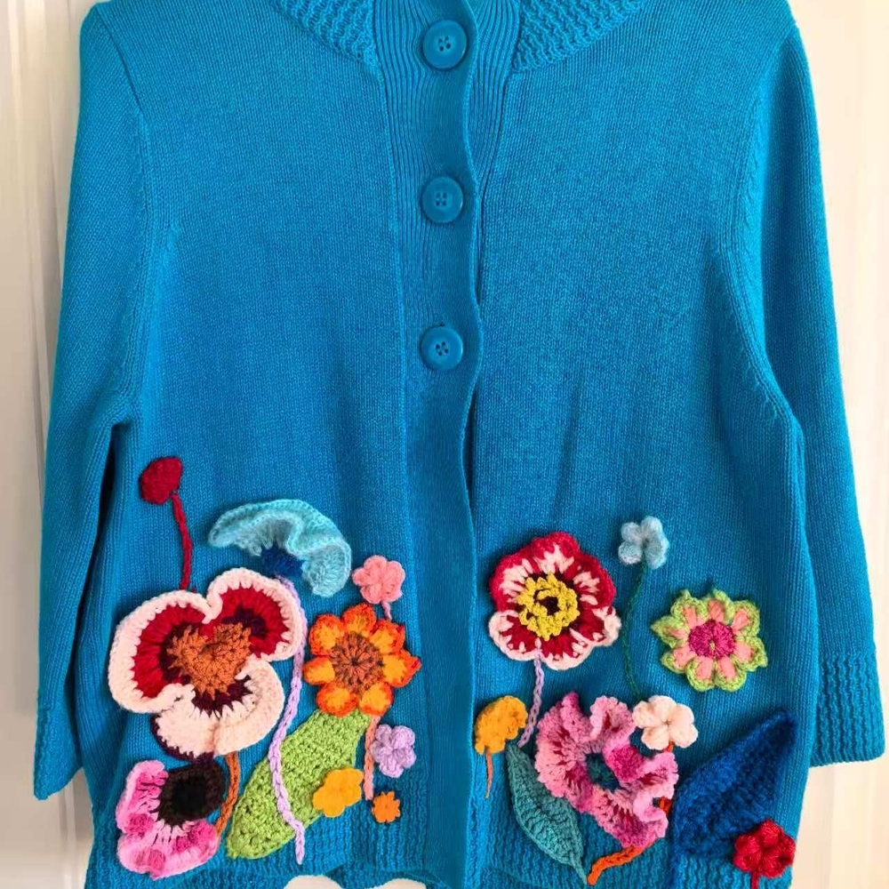 Vibrant Floral Embroidered Cardigan